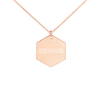 Engraved Genius Hexagon Chain Necklace
