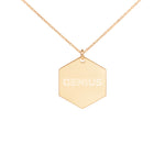 Engraved Genius Hexagon Chain Necklace
