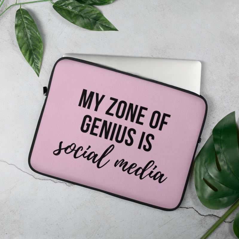 My Zone Of Genius Is Social Media Laptop Case
